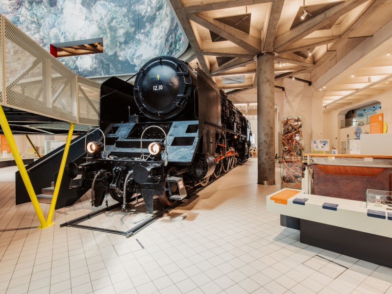 Die Dampflokomotive 12.10 im Technischen Museum Wien: