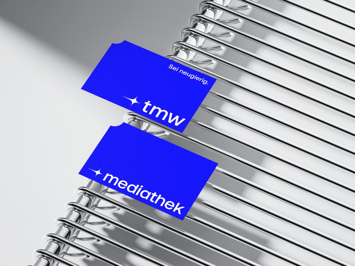 Mock-up der TMW-Visitenkarten und der Öster¬reich¬ischen Mediathek