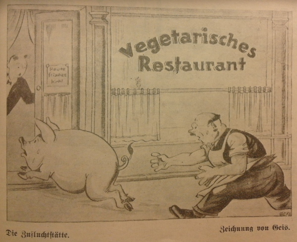 Karikatur in der „Naturheilzeitung“, 1932: Karikatur in der „Naturheilzeitung“, 1932