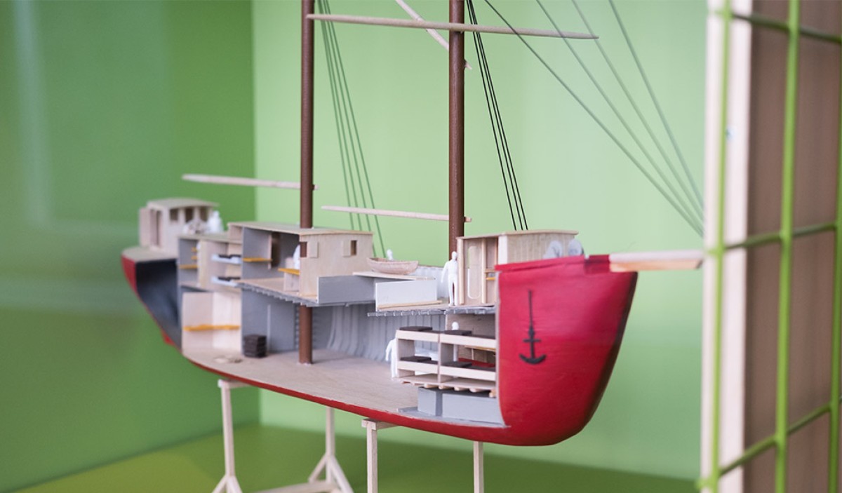 Modell des Segelfrachtschiffs "Brigantes": Modell des Segelfrachtschiffs "Brigantes"