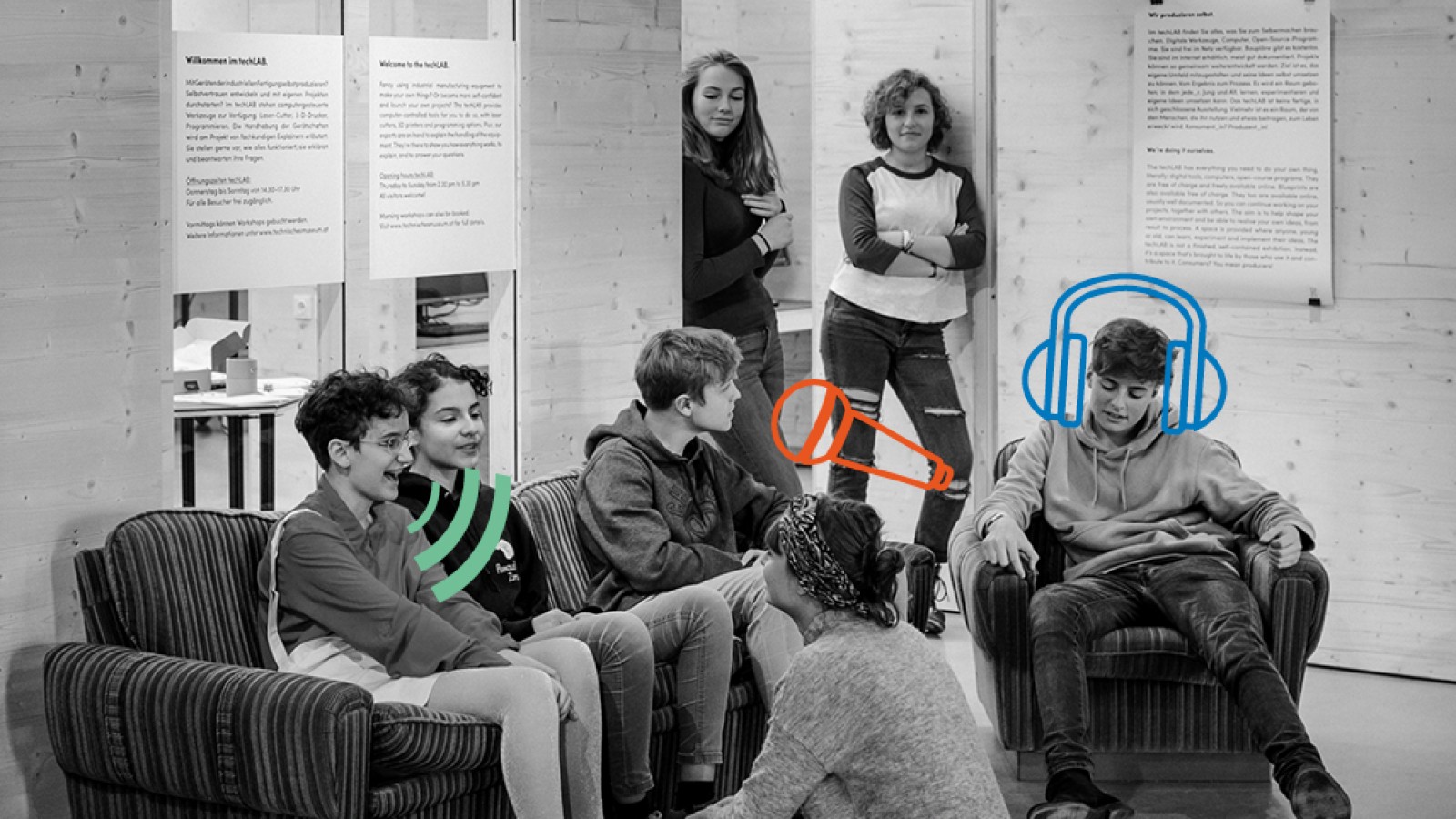 kinder.Uni | Kinder mit Icons zum Thema Musik: 