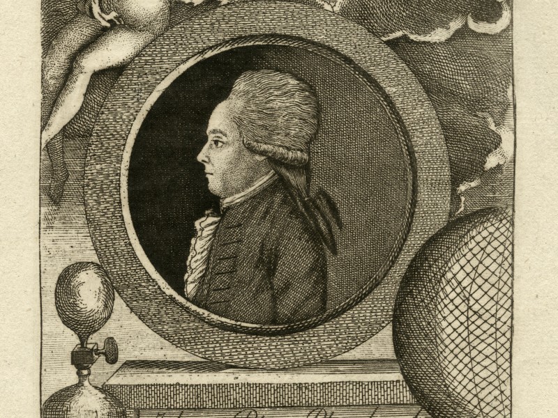 Johan Peter Blanchard, Kupferstich, ca. 1791: Johan Peter Blanchard, Kupferstich, ca. 1791
