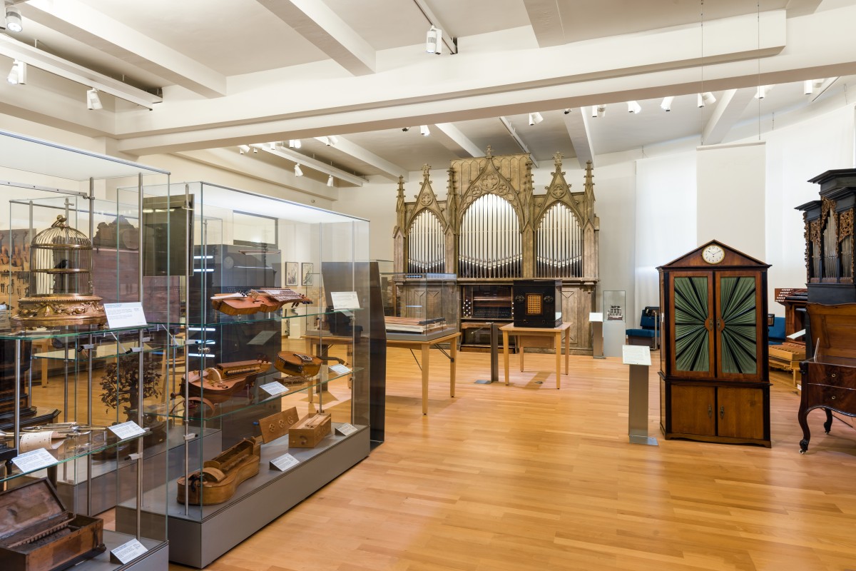 Blick in die Ausstellung "Musik":