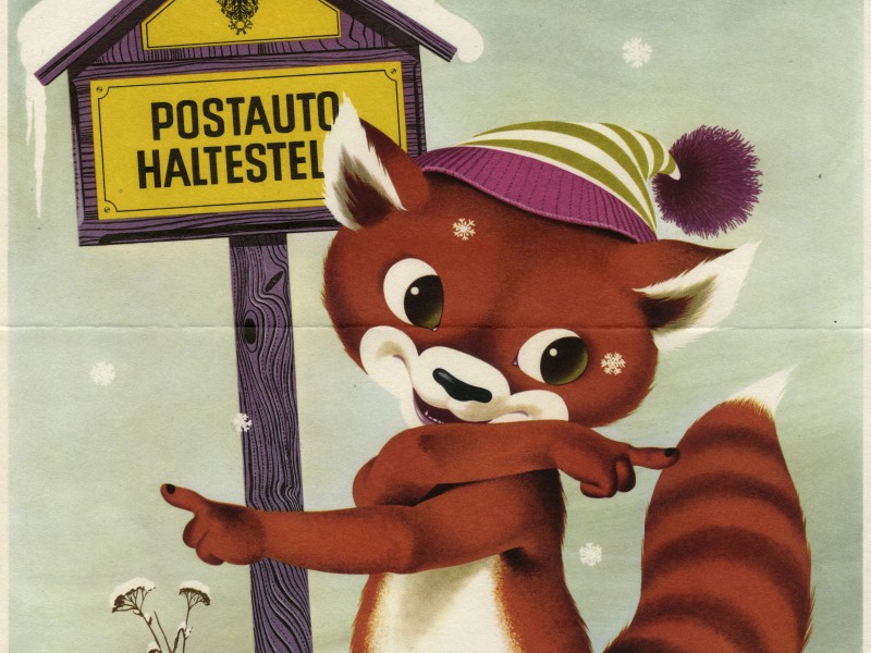 Werbeplakat mit dem „Postfuchs“, 1970 / 71 : Werbeplakat mit dem „Postfuchs“, 1970 / 71  