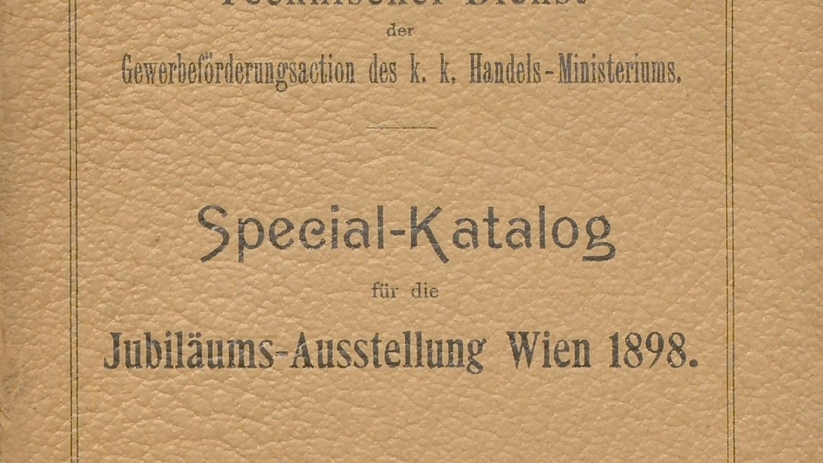 Spezial-Katalog für die Jubiläums-Ausstellung, Wien 1898