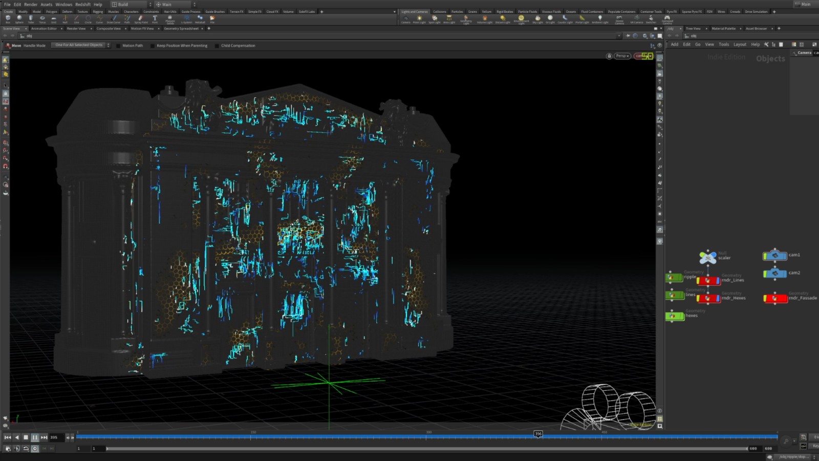 Für die Content-Erstellung wurden einerseits klassische 3D Special Effects Programme genutzt ...