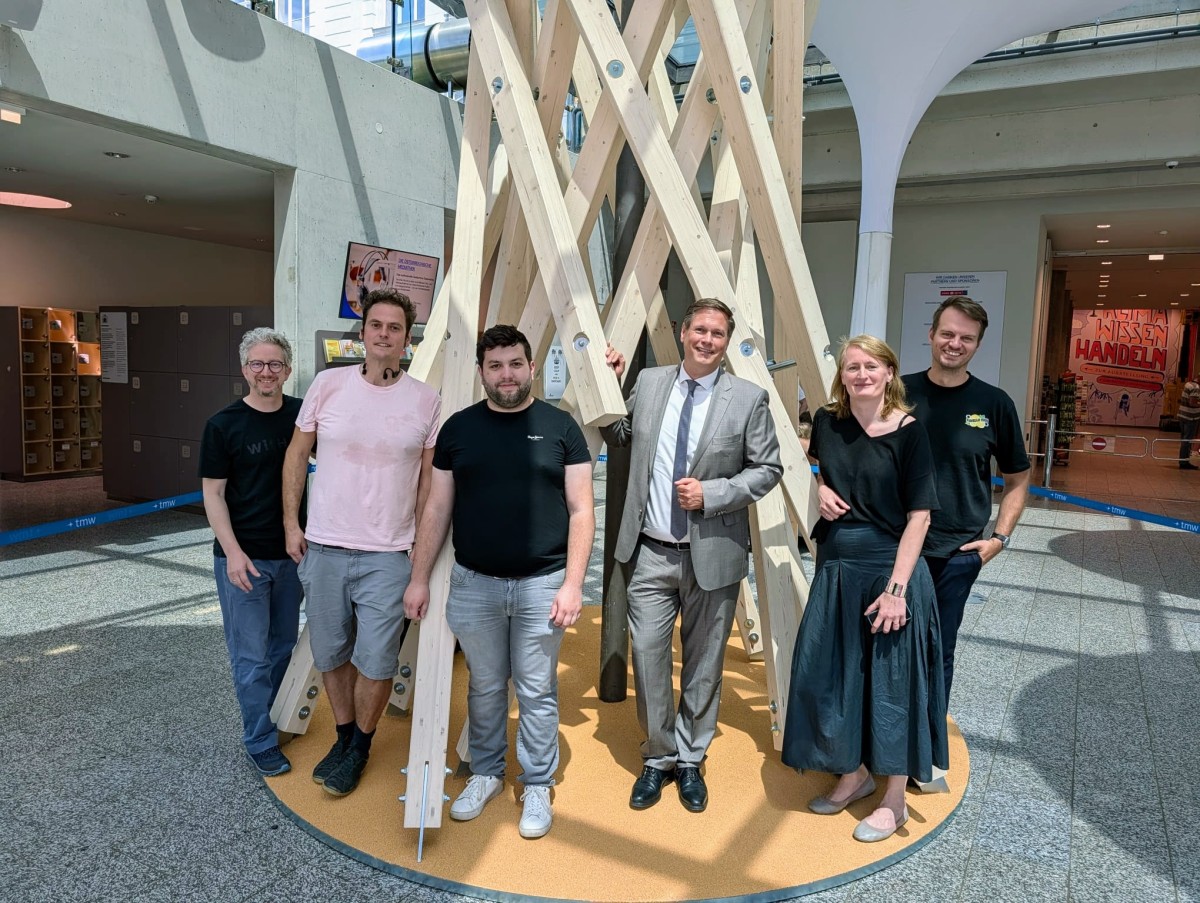 Das Projektteam (v. l. n. r.): Ralf Kolm (WIEHAG), Clemens Russ (Rhomberg), Florian Schindecker (WIEHAG), Peter Aufreiter (TMW), Marlies Forenbacher (TMW), Florian Mick (TMW) : Das Projektteam (v. l. n. r.): Ralf Kolm (WIEHAG), Clemens Russ (Rhomberg), Florian Schindecker (WIEHAG), Peter Aufreiter (TMW), Marlies Forenbacher (TMW), Florian Mick (TMW)