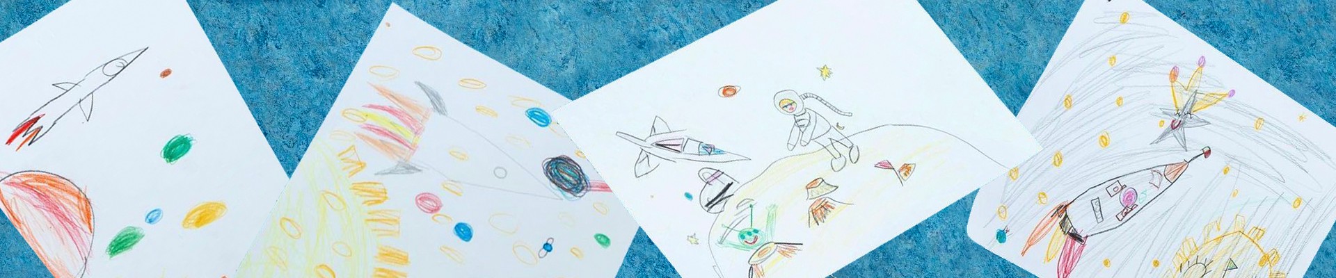 Kinderzeichnungen zum Thema Weltraum: 