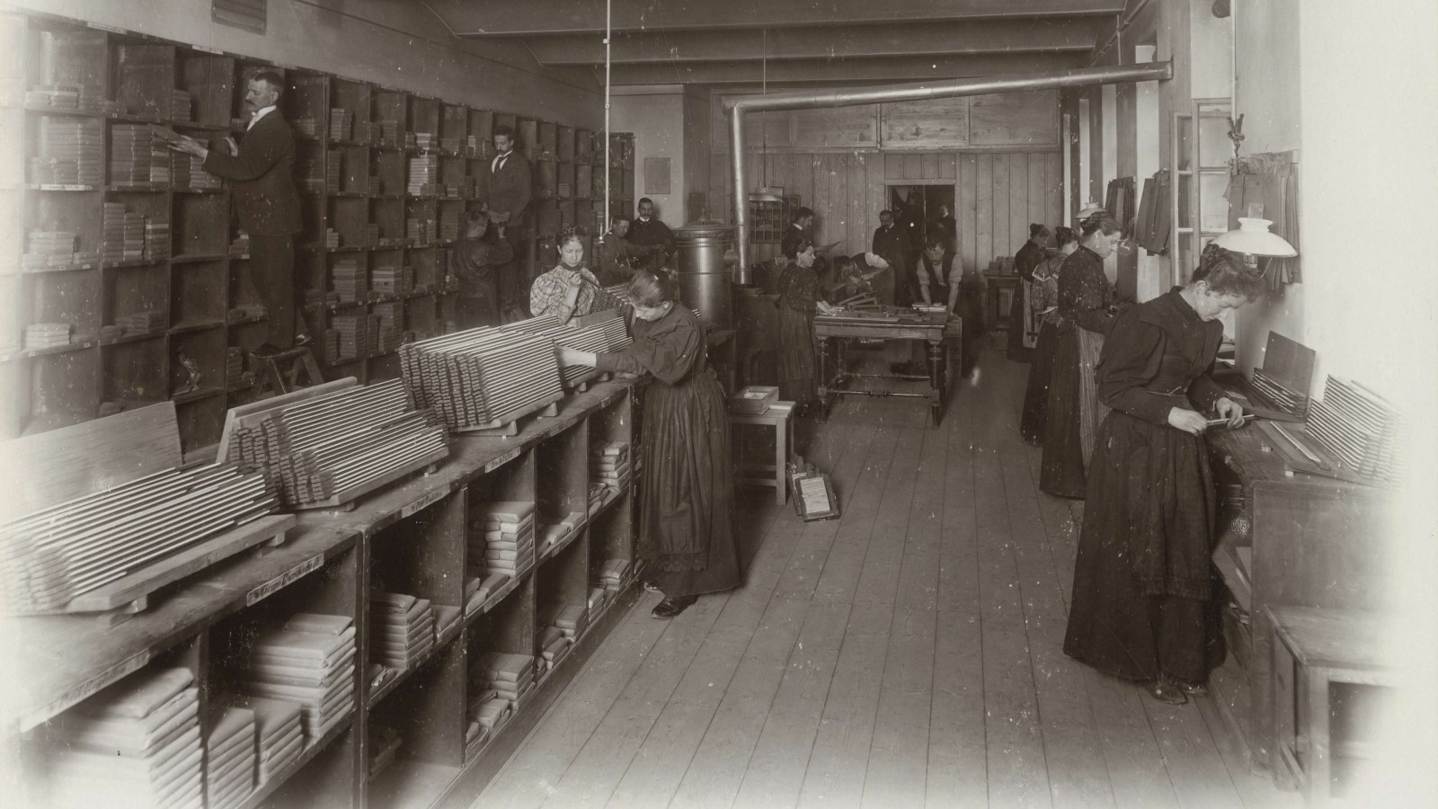 Frauenarbeit in der Schriftgießerei © Technisches Museum Wien