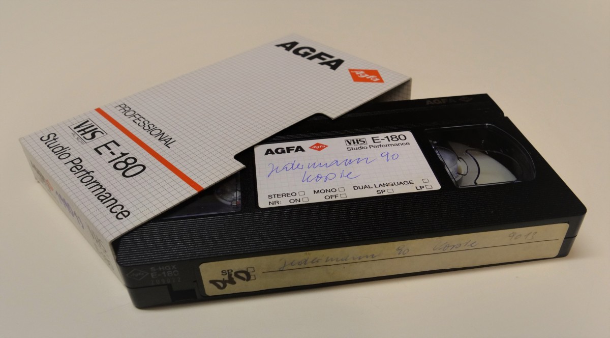 VHS-Kassette mit Aufzeichnung der „Jedermann“-Aufführung aus dem Jahr 1990