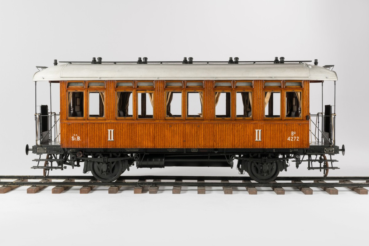 Modell: Wagen (II. Klasse) der Wiener Dampf-Stadtbahn: Modell: Wagen (II. Klasse) der Wiener Dampf-Stadtbahn
