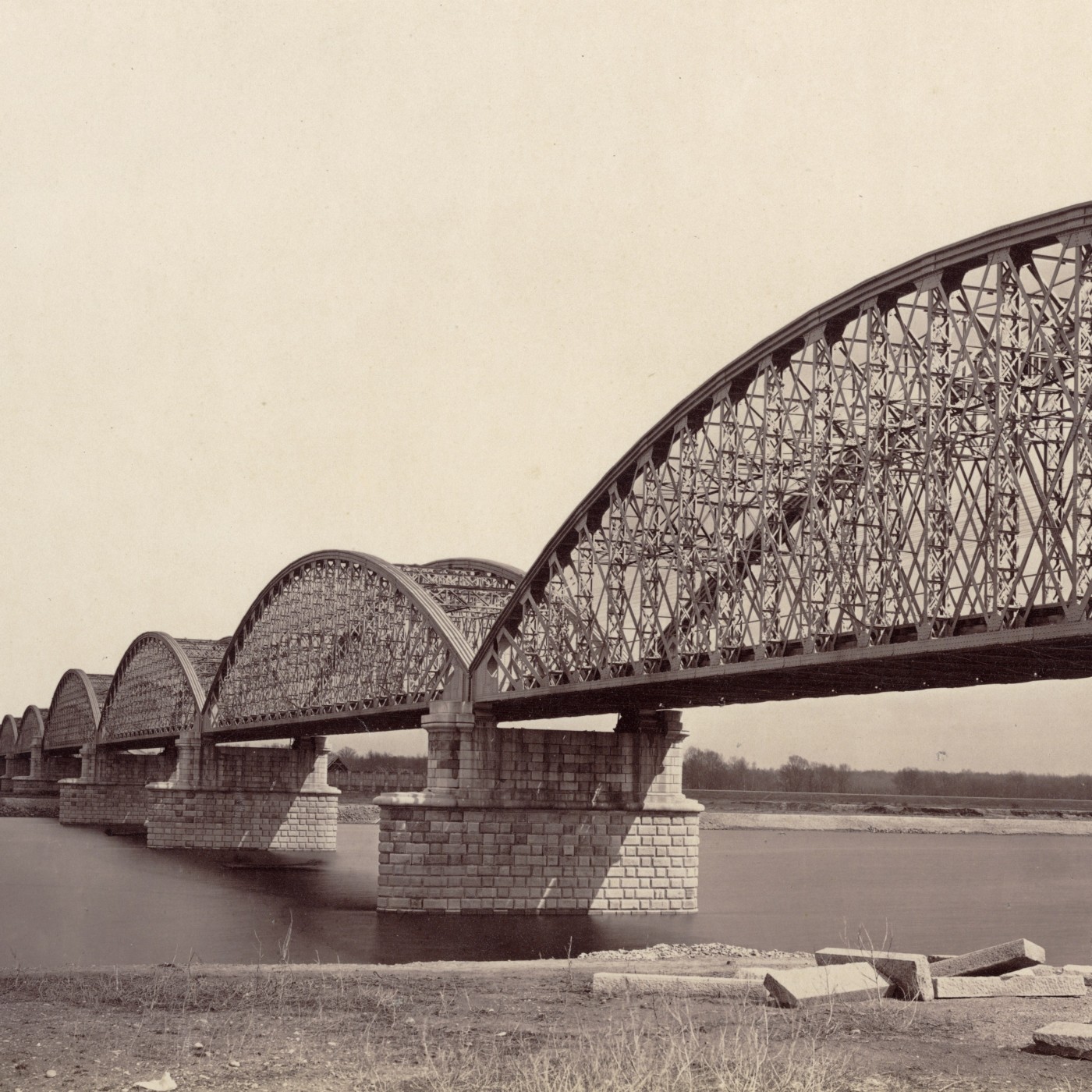 North railway bridge, photo by Oskar Kramer, 1875: North railway bridge, photo by Oskar Kramer, 1875