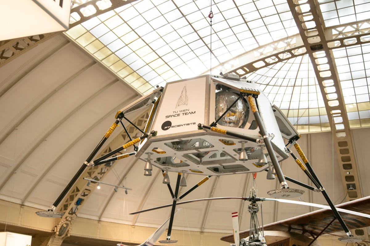 Prototyp des Mondlandemoduls „Lunar Lander“