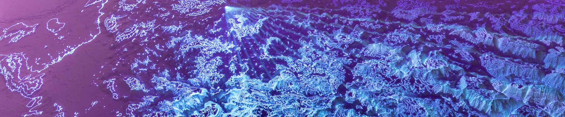 an installation featuring a relief map of Austria with a dynamic light projection overlay: 