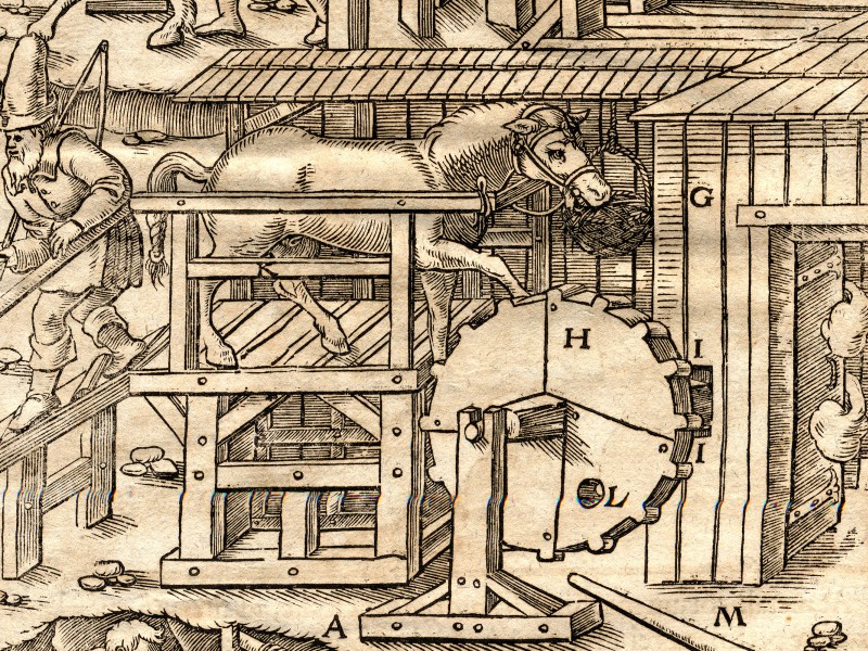 Aus: Georgius Agricola, De re metallica libri XII., Basel, 1621: Aus: Georgius Agricola, De re metallica libri XII., Basel, 1621