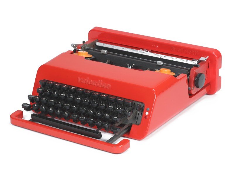 The OLIVETTI VALENTINE TYPEWRITER: 