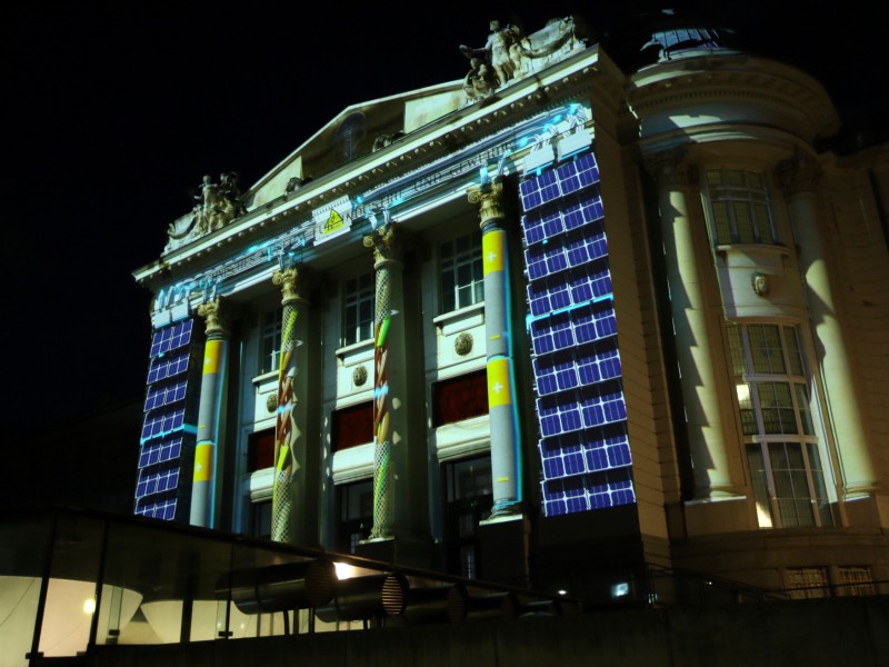 Das beleuchtete Technische Museum Wien: Das beleuchtete Technische Museum Wien