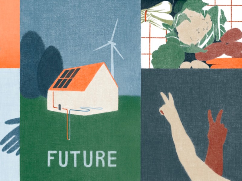 Illustration zum Thema Nachhaltigkeit als Sujetbild für ZINE: 