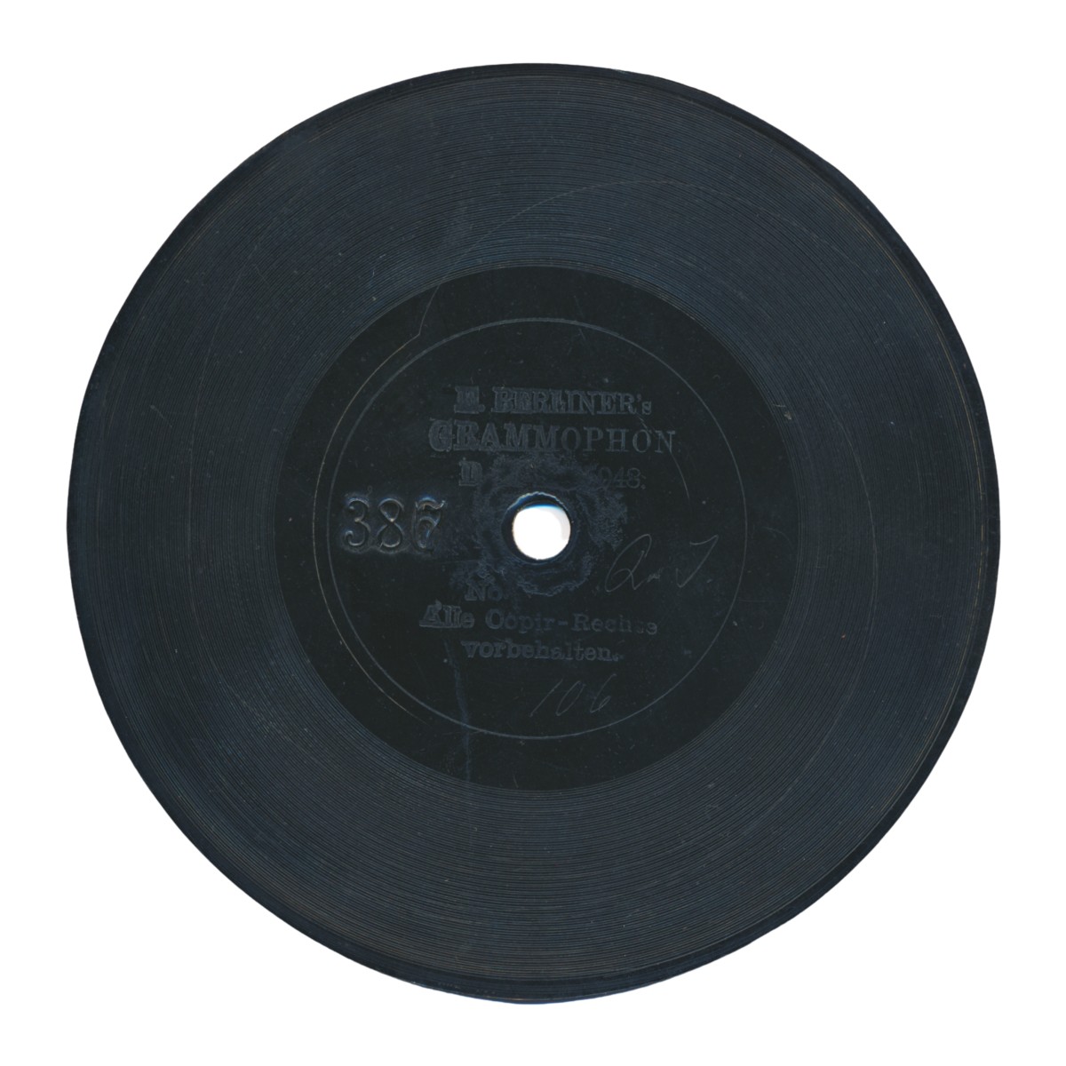 Österreichische Hymne, frühe Aufnahme von Emil Berliner, 1-01888 (1889)