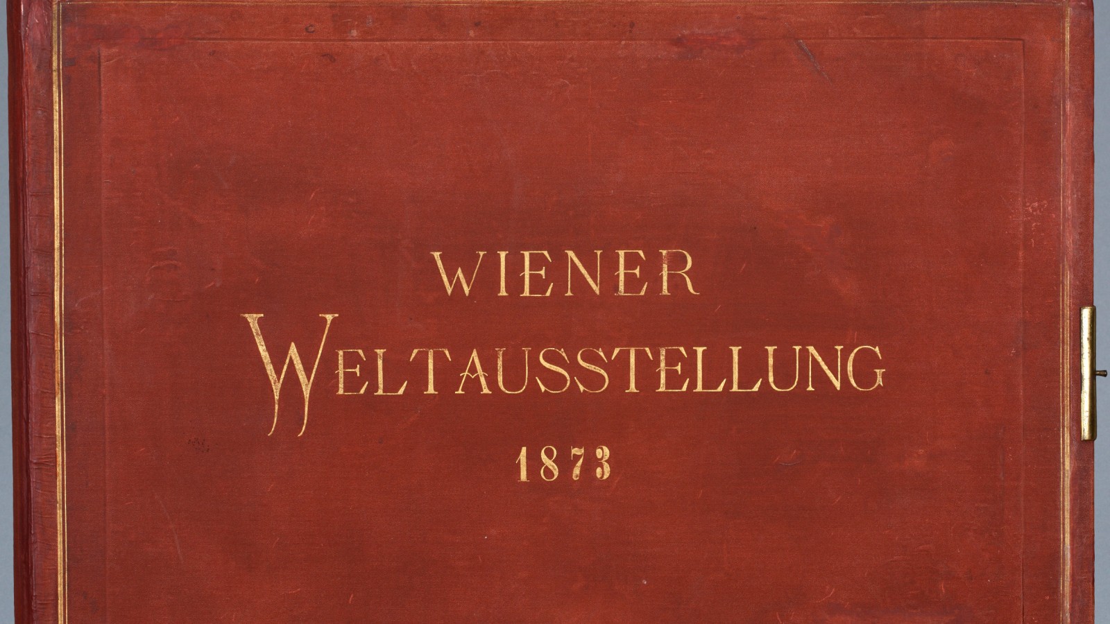 Rote Kassette für die Fotografien der Wiener Weltausstellung, 1873