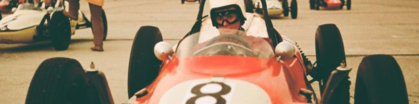 Photo by Artur Fenzlau: Helmut Marko at the Austro Vau, a car race at the Vienna Aspern airfield, 1967