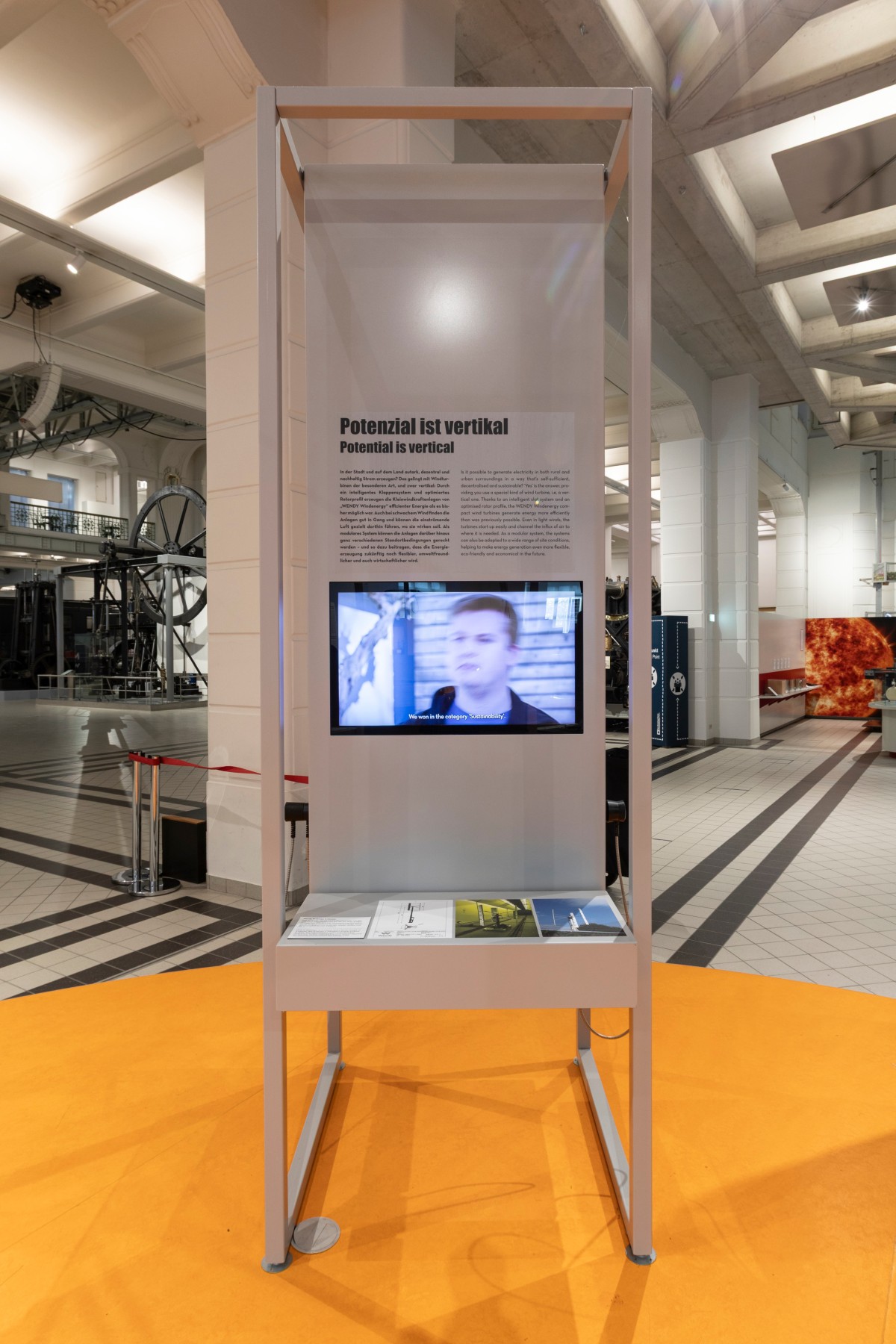 Überblick: Innovation Corner mit dem Thema „Junge Ideen. Innovator_innen und ihre Geschichte“, Projekt: Potenzial ist vertikal (WENDY WINDENERGIE)