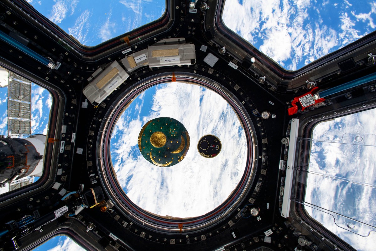 Blick aus der Kuppel der Internationalen Raumstation 