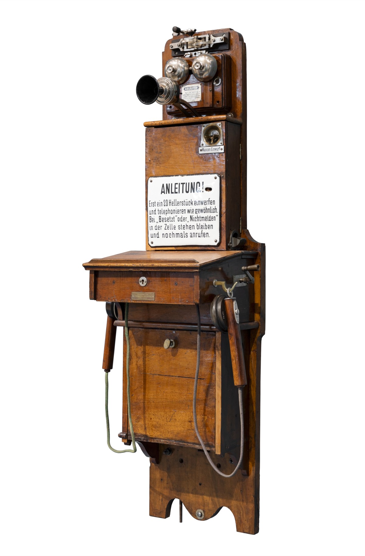 Wandtelefon Münzfernsprecher TAG, 1913 (Inv.-Nr. 54560)