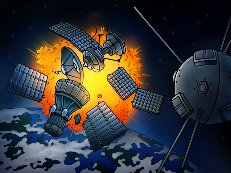 : Space explosion and satellite Vanguard 1